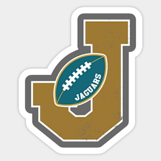 Big Bold Jacksonville Jaguars Monogram Sticker
